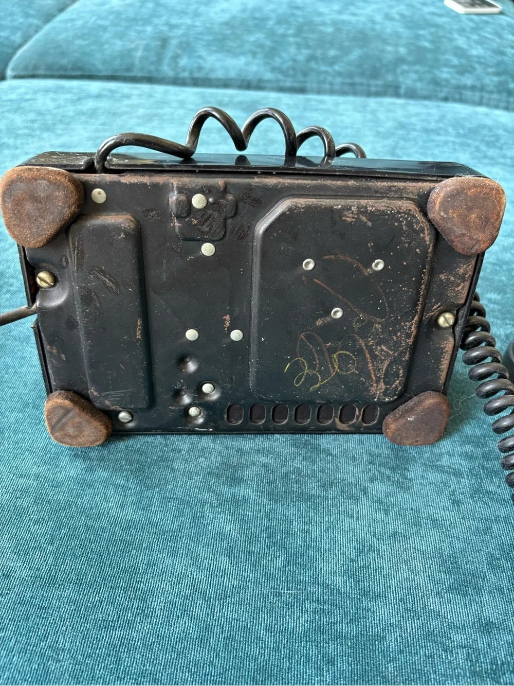 Vintage  Black Rotary Desk Phone - Sony studios